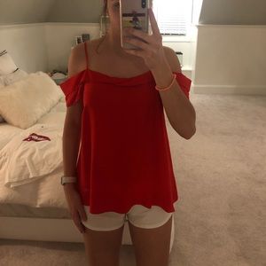 anthropologie cold shoulder top